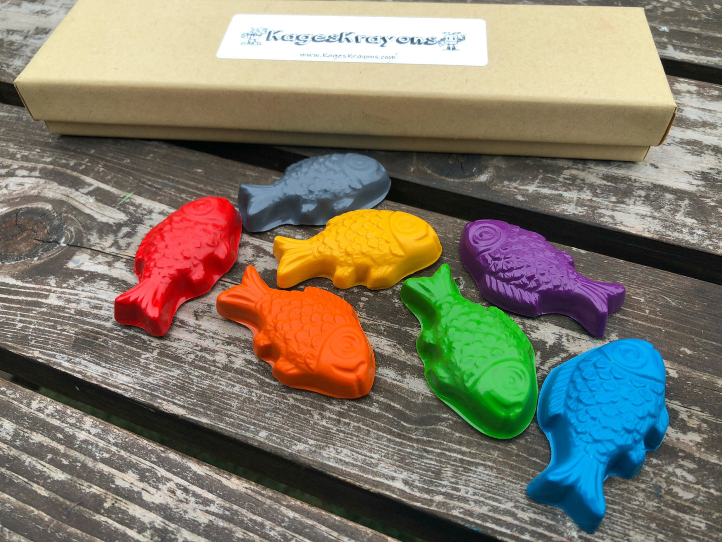 Fish Crayons - Fish Party Favors - Kids Gifts - Gifts For Kids - Kids Birthday Gift - Ocean Birthday - Kids Party Favors - Ocean Party Favor