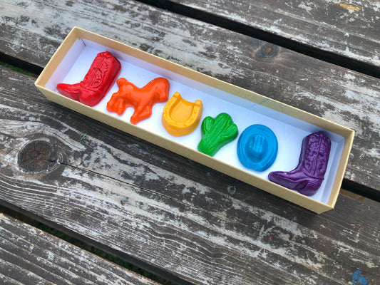 Cowboy Crayons - Western Party Favors - Gifts For Kids - Cowboy Party Favors - Stocking Stuffers - Cowgirl Party Favors - Kids Party Favor