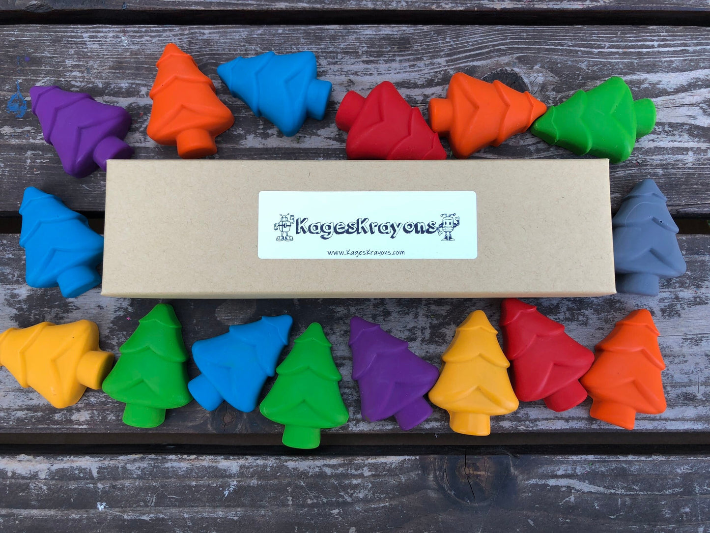 Christmas Tree Crayons - Gifts For Kids - Stocking Stuffers For Kids - Kids Gifts - Kids Party Favors - Stocking Stuffers - Christmas Gifts