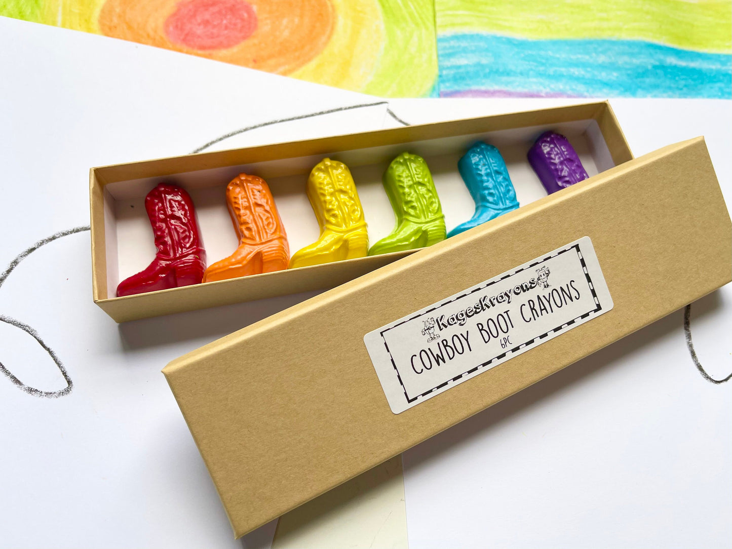 Cowboy Boot Crayons - Stocking Stuffers For Kids - Kids Gifts - Kids Party Favors - Gifts For Kids - Cowgirl Birthday - Cowboy Party Favors