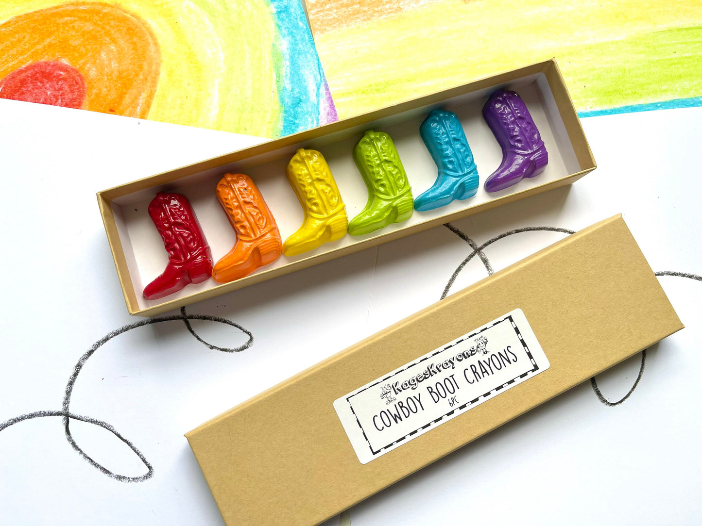Cowboy Boot Crayons - Stocking Stuffers For Kids - Kids Gifts - Kids Party Favors - Gifts For Kids - Cowgirl Birthday - Cowboy Party Favors