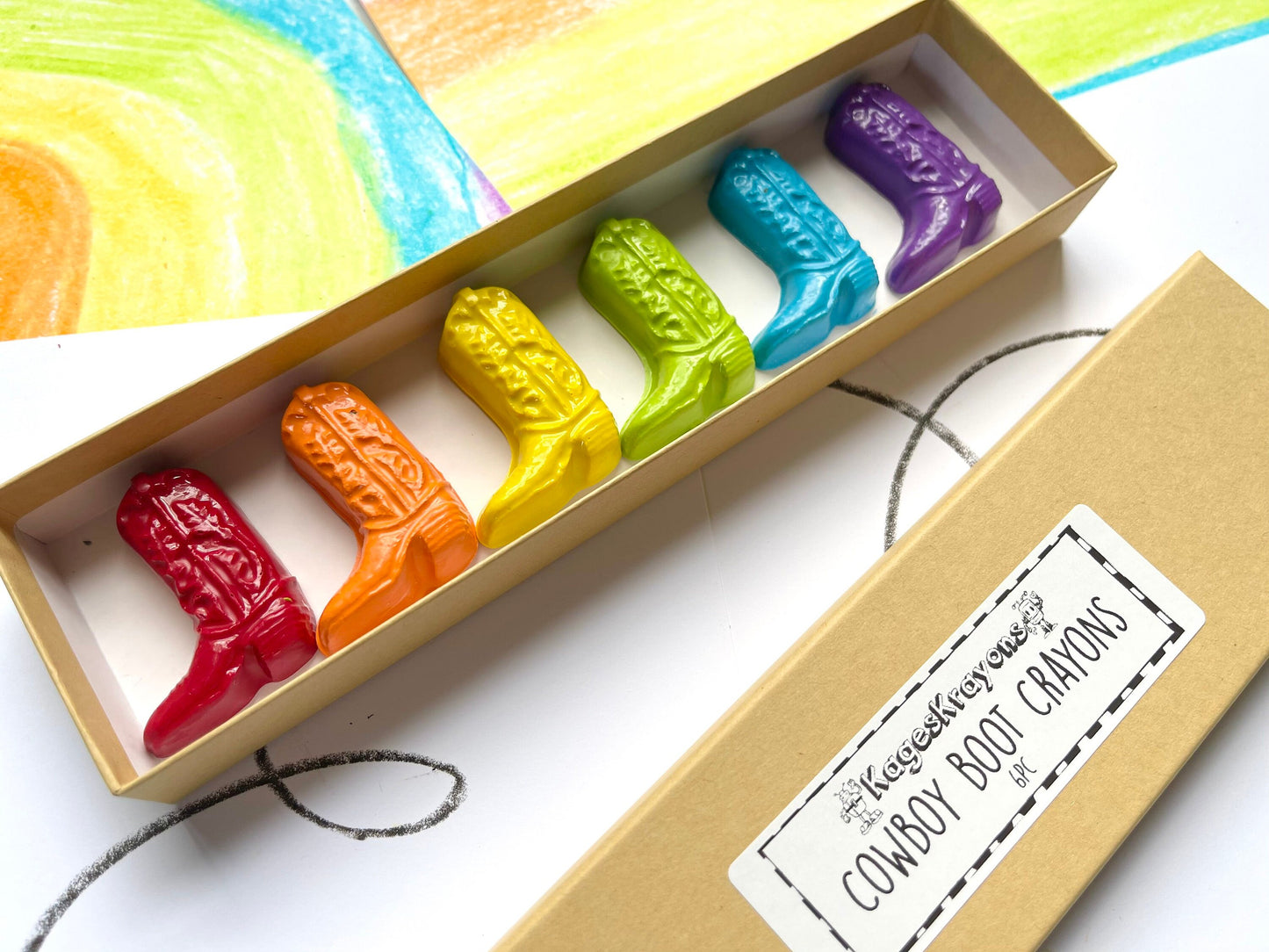 Cowboy Boot Crayons - Stocking Stuffers For Kids - Kids Gifts - Kids Party Favors - Gifts For Kids - Cowgirl Birthday - Cowboy Party Favors