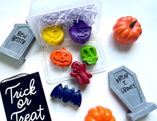 Halloween Crayons - Boo Basket Fillers - Halloween Gifts For Kids - Toddler Halloween Gifts - Kids Halloween Treats - Halloween Kids Gifts