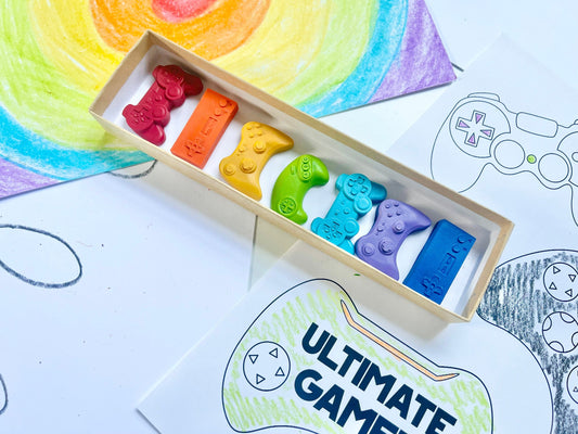 Gamer Crayons - Gifts For Gamers - Gamer Party Favors - Kids Gamer Party Favors - Gamer Gifts - Stocking Stuffers - Gamer Birthday Party