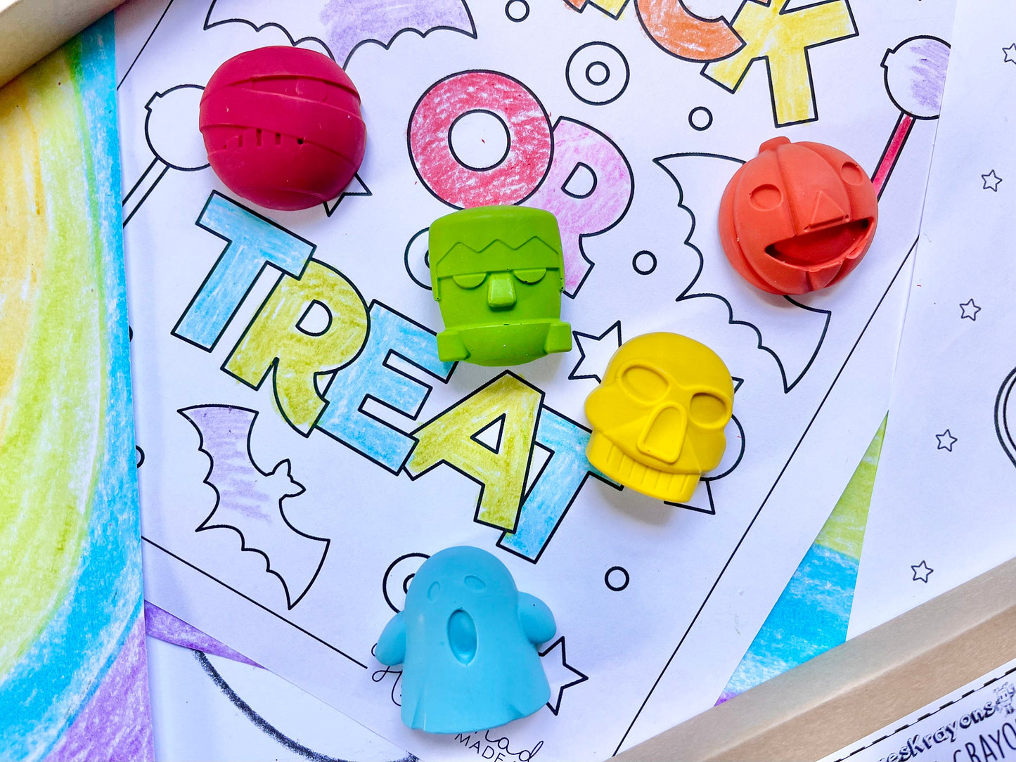 Halloween Crayons - Kids Halloween Gifts - Halloween Gifts For Kids - Boo Basket Fillers - Gifts For Kids - Kids Gifts - Halloween Treats