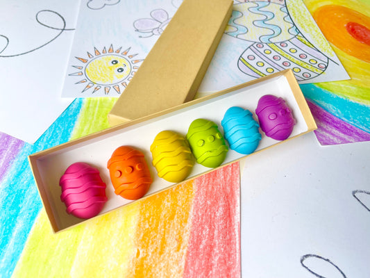 Easter Egg Crayons - Easter Basket Stuffers - Easter Party Favors -  Kids Easter Gifts - Kids Gifts - Easter Gifts For Kids - Shaped Crayons