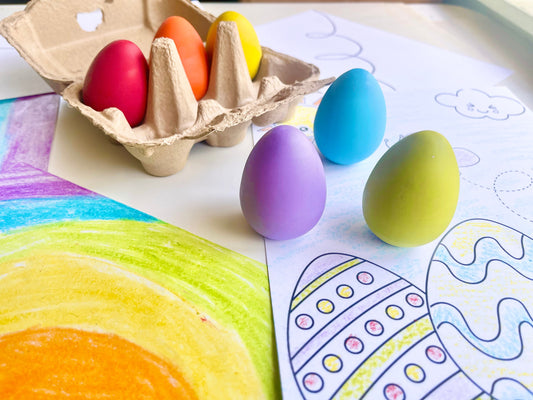 Easter Egg Crayons - Kids Easter Basket Fillers - Easter Gifts For Kids - Easter Basket Stuffers For Boys - Easter Basket Stuffers For Girls