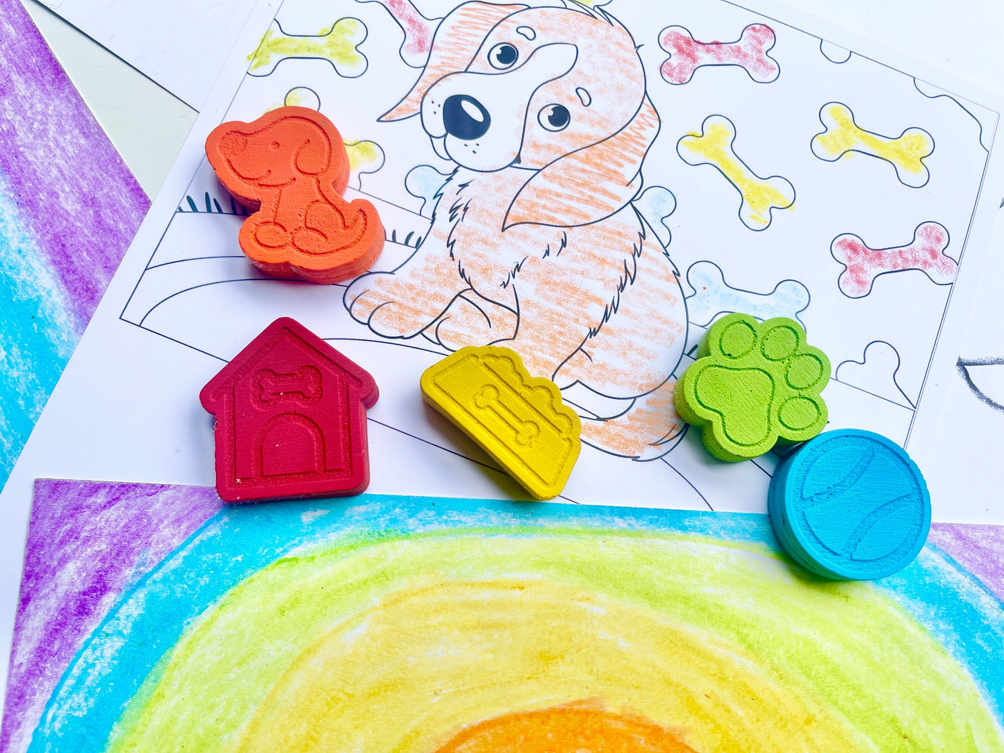 Puppy Crayons - Puppy Pawty Party Favors - Kids Gifts - Gifts For Kids - Stocking Stuffers - Easter Basket Stuffers - Dog Birthday Party
