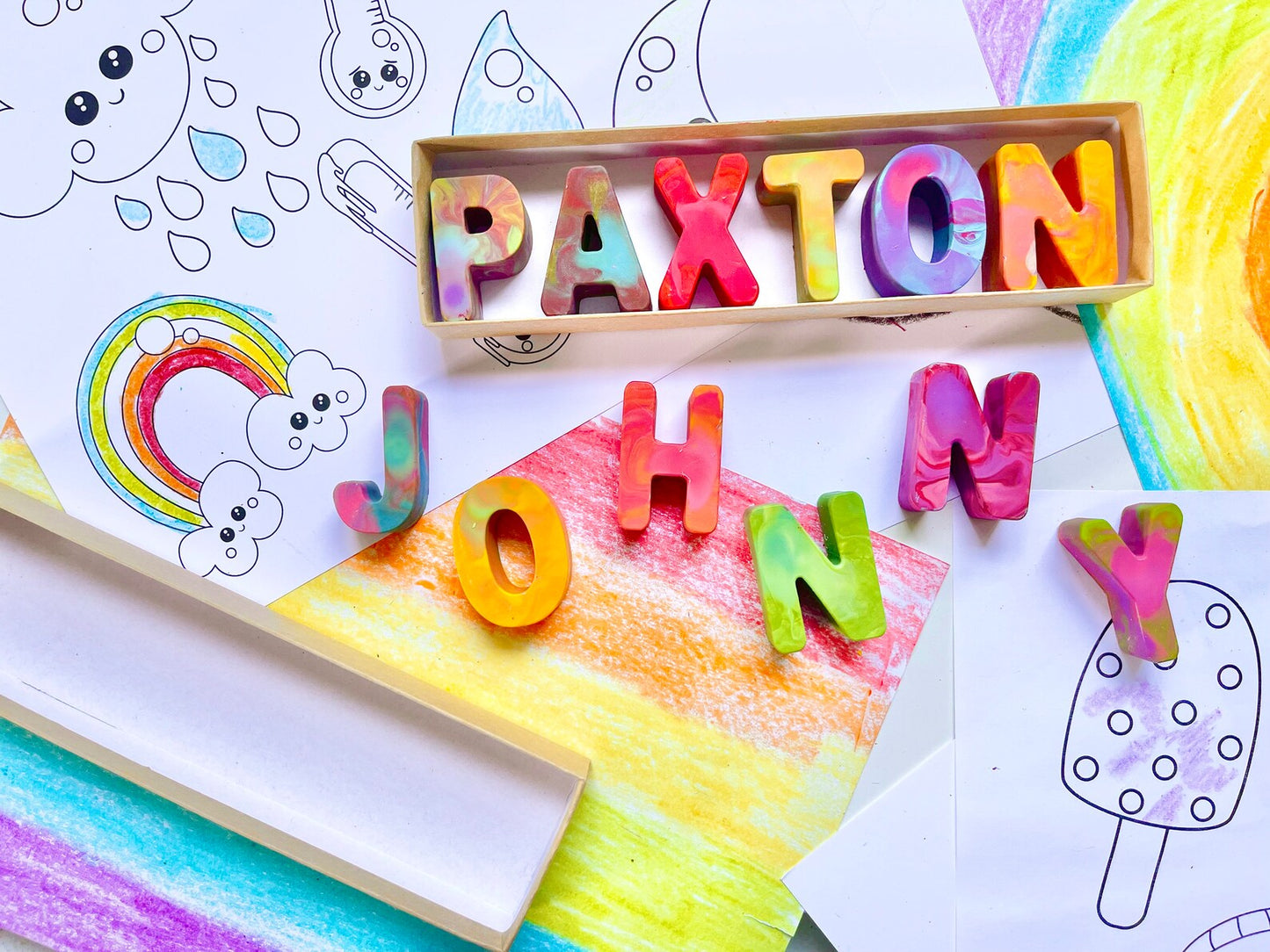 Personalized Name Crayons - Swirl Colors