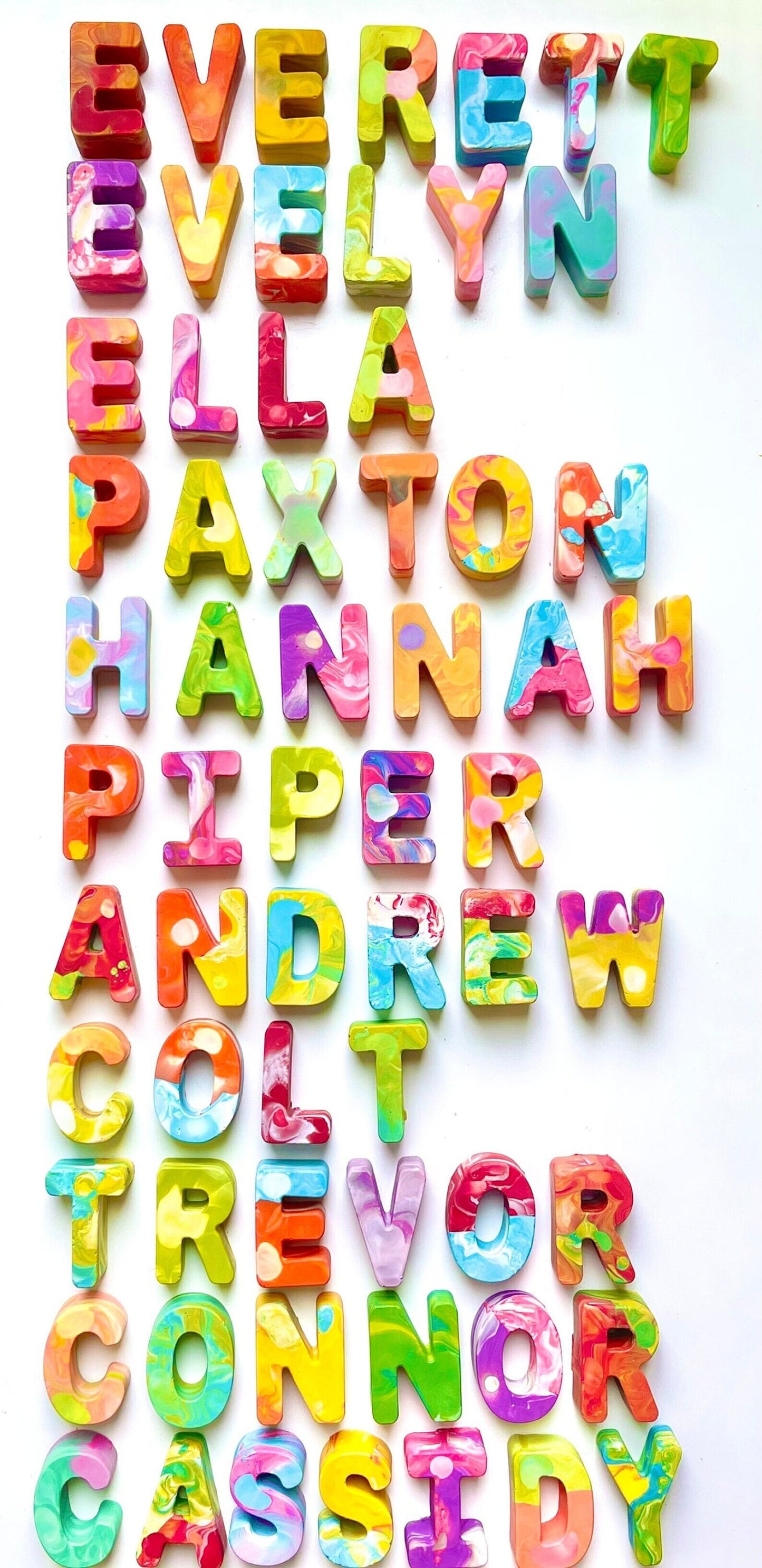 Personalized Name Crayons - Swirl Colors