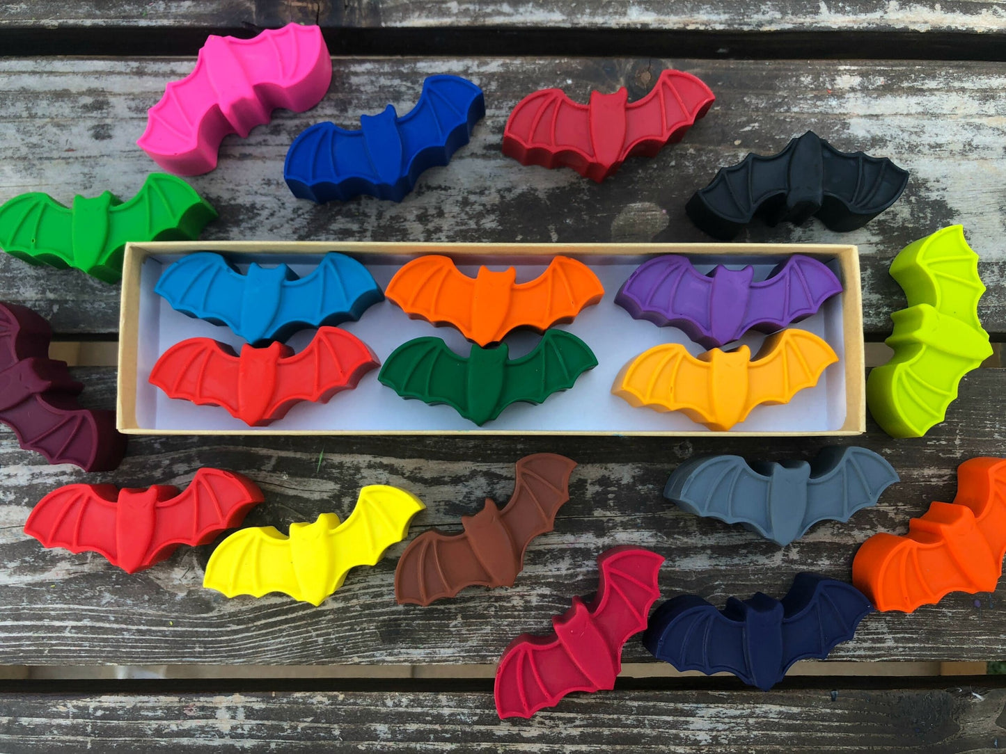 Halloween Bat Crayons - Halloween Treats - Halloween Gifts For Kids - Kids Gifts - Halloween Party Favors - Bat Party Favors - Kids Toys