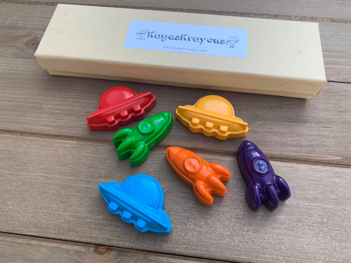 Outer Space Crayons - Rocket Party Favors - Kids Gifts - Gifts For Kids - Kids Birthday Gifts - Space Party Favors - Kids Party Favors - UFO