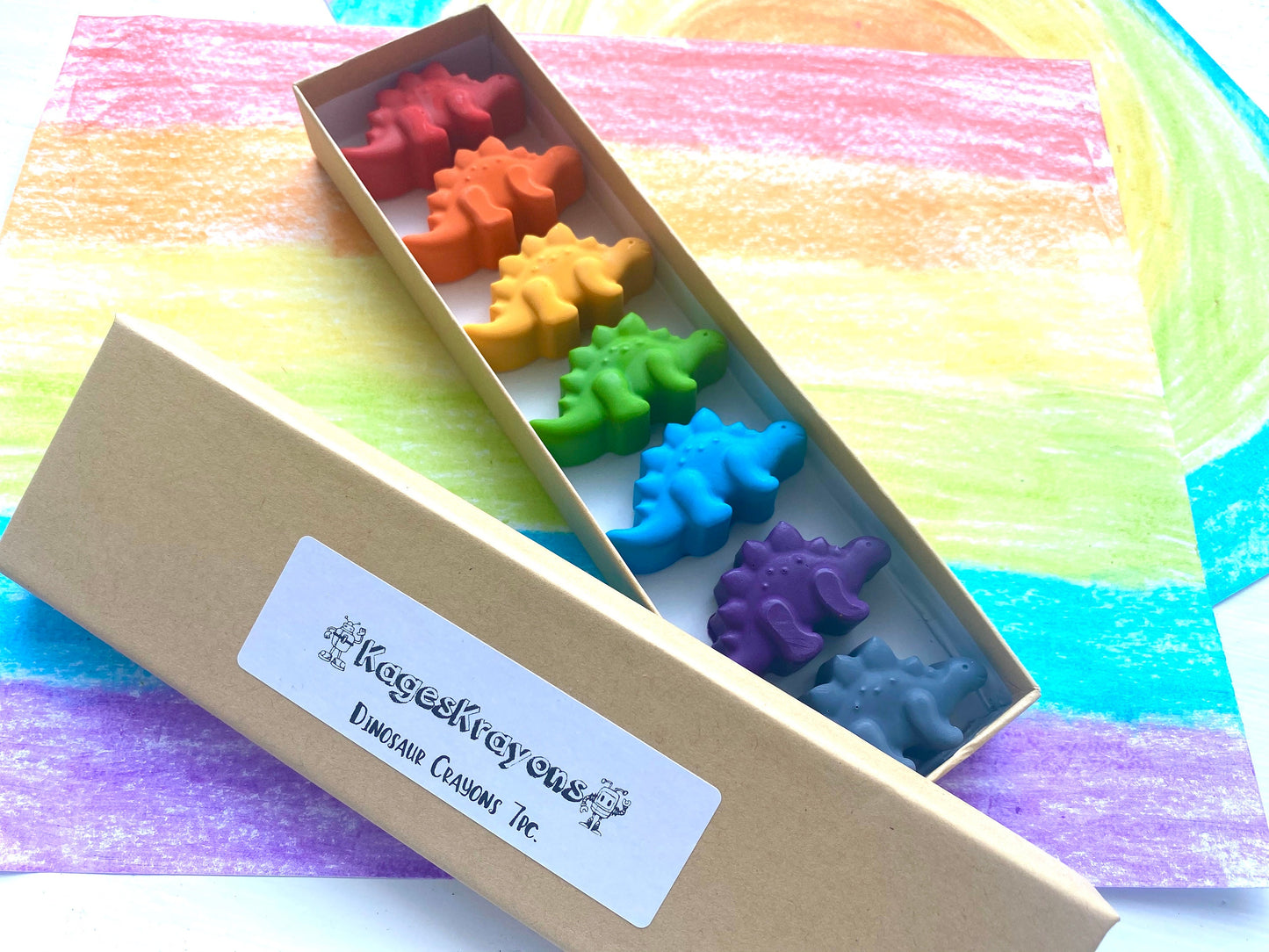 Dinosaur Crayons - Dinosaur Party Favors - Kids Gifts - Stocking Stuffers - Kids Birthday Gifts - Easter Basket Stuffers - Kids Party Favors