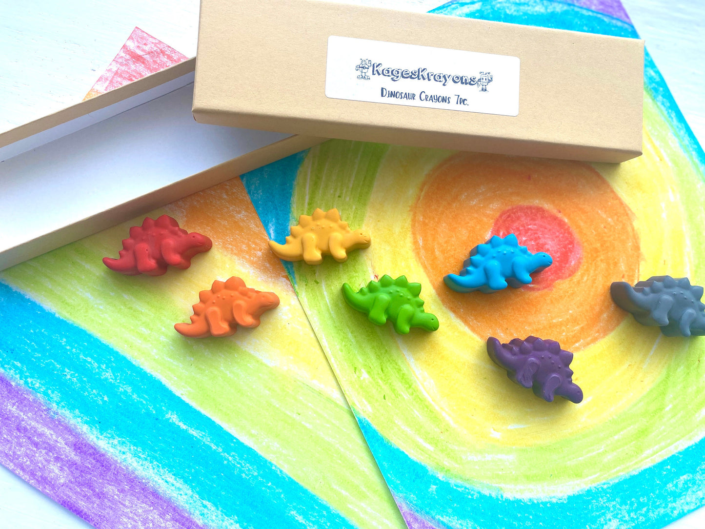 Dinosaur Crayons - Dinosaur Party Favors - Kids Gifts - Stocking Stuffers - Kids Birthday Gifts - Easter Basket Stuffers - Kids Party Favors