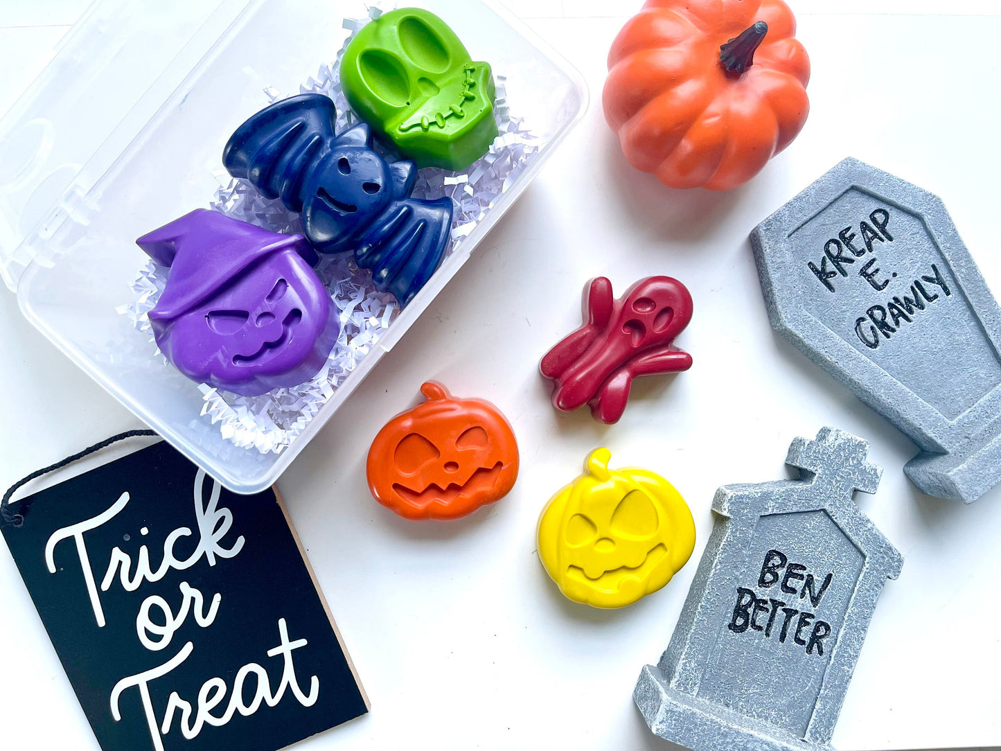 Halloween Crayons - Boo Basket Fillers - Halloween Gifts For Kids - Toddler Halloween Gifts - Kids Halloween Treats - Halloween Kids Gifts