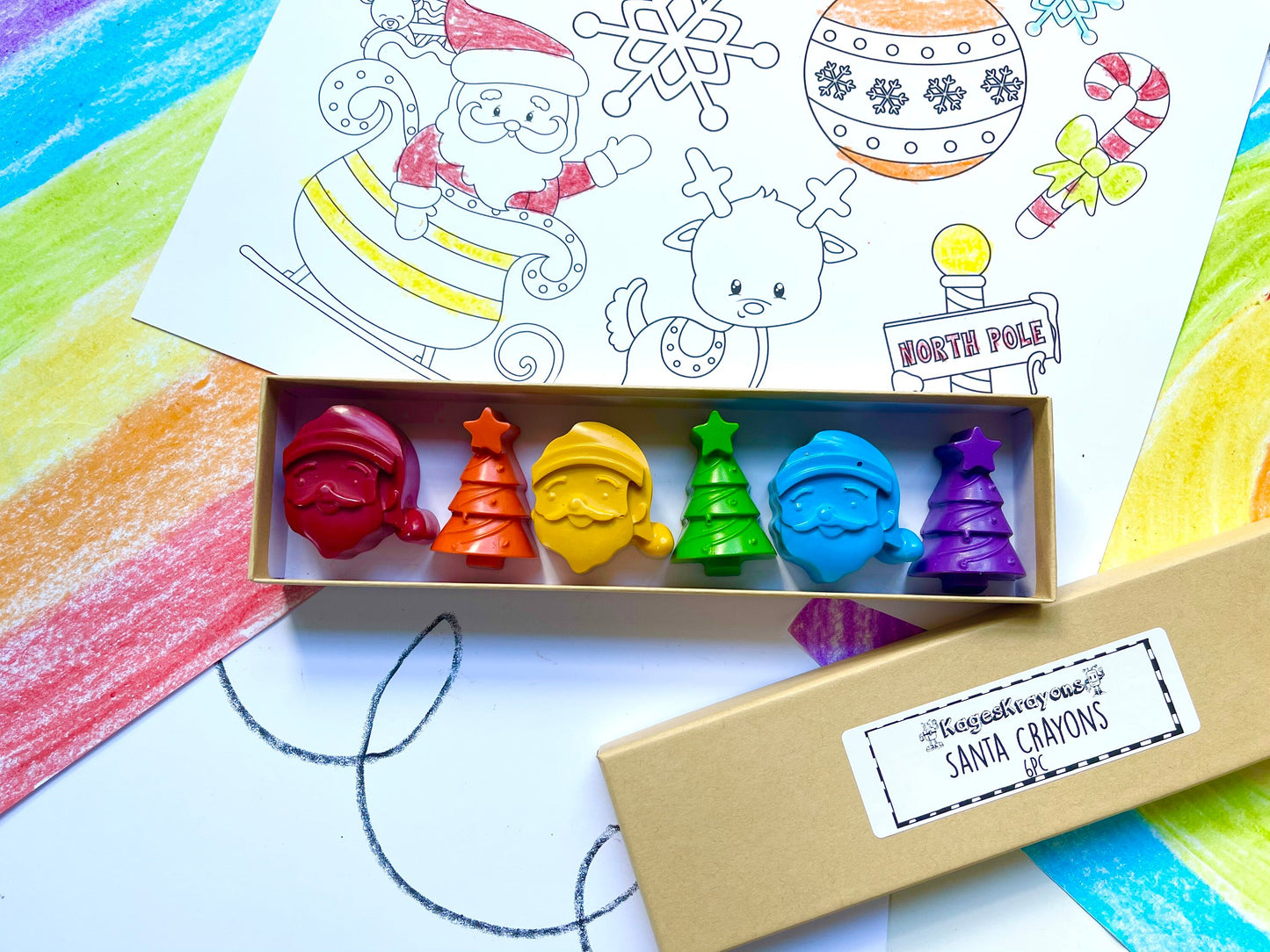 Santa Claus Crayons - Gifts For Kids - Stocking Stuffers - Kids Christmas Gifts - Kids Stocking Stuffers - Gifts For Boys - Gifts For Girls