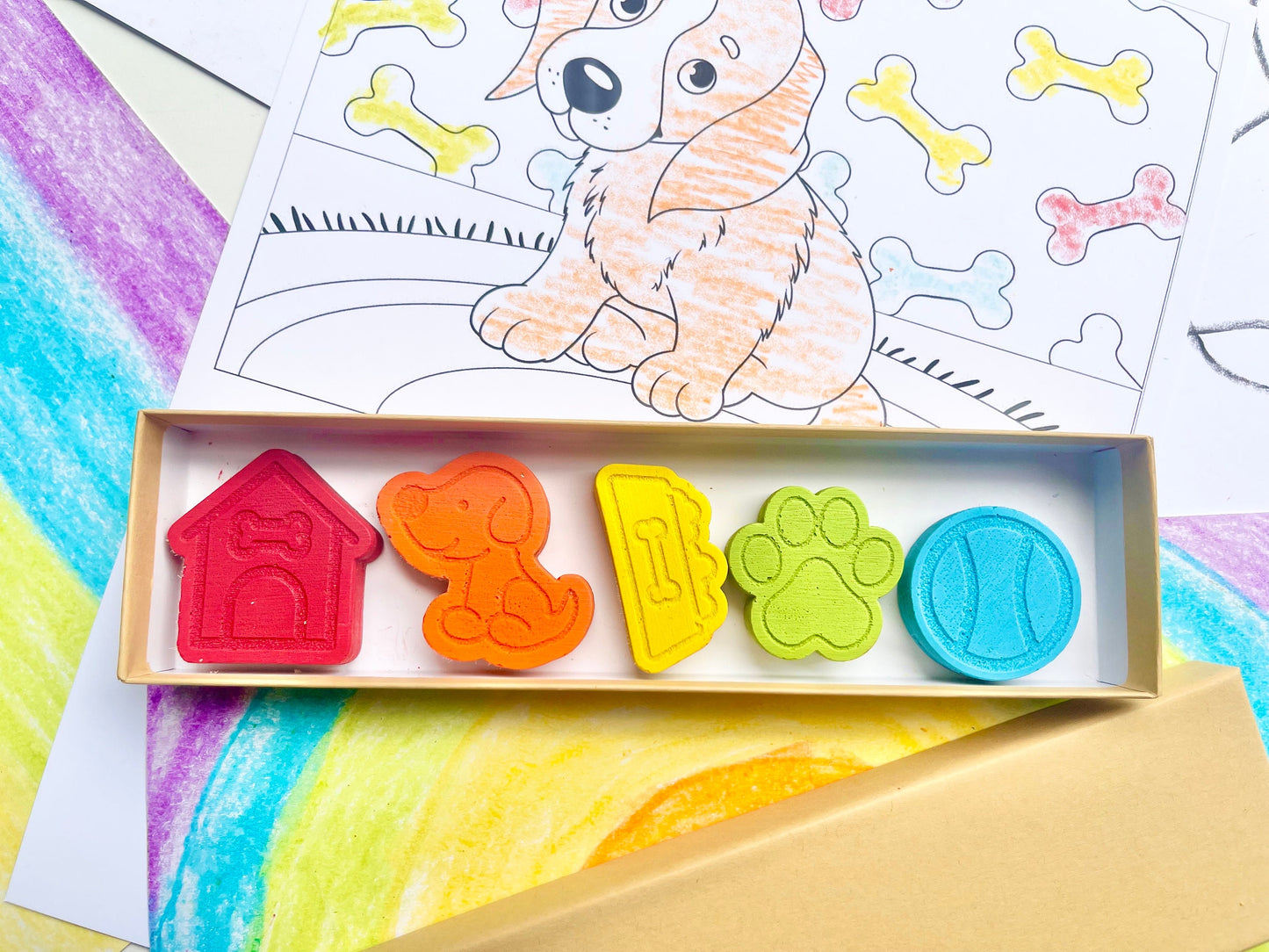 Puppy Dog Crayons - Puppy Pawty Birthday Party Favors - Kids Gifts - Gifts For Kids - Stocking Stuffers - Easter Basket Stuffers - Dog Party