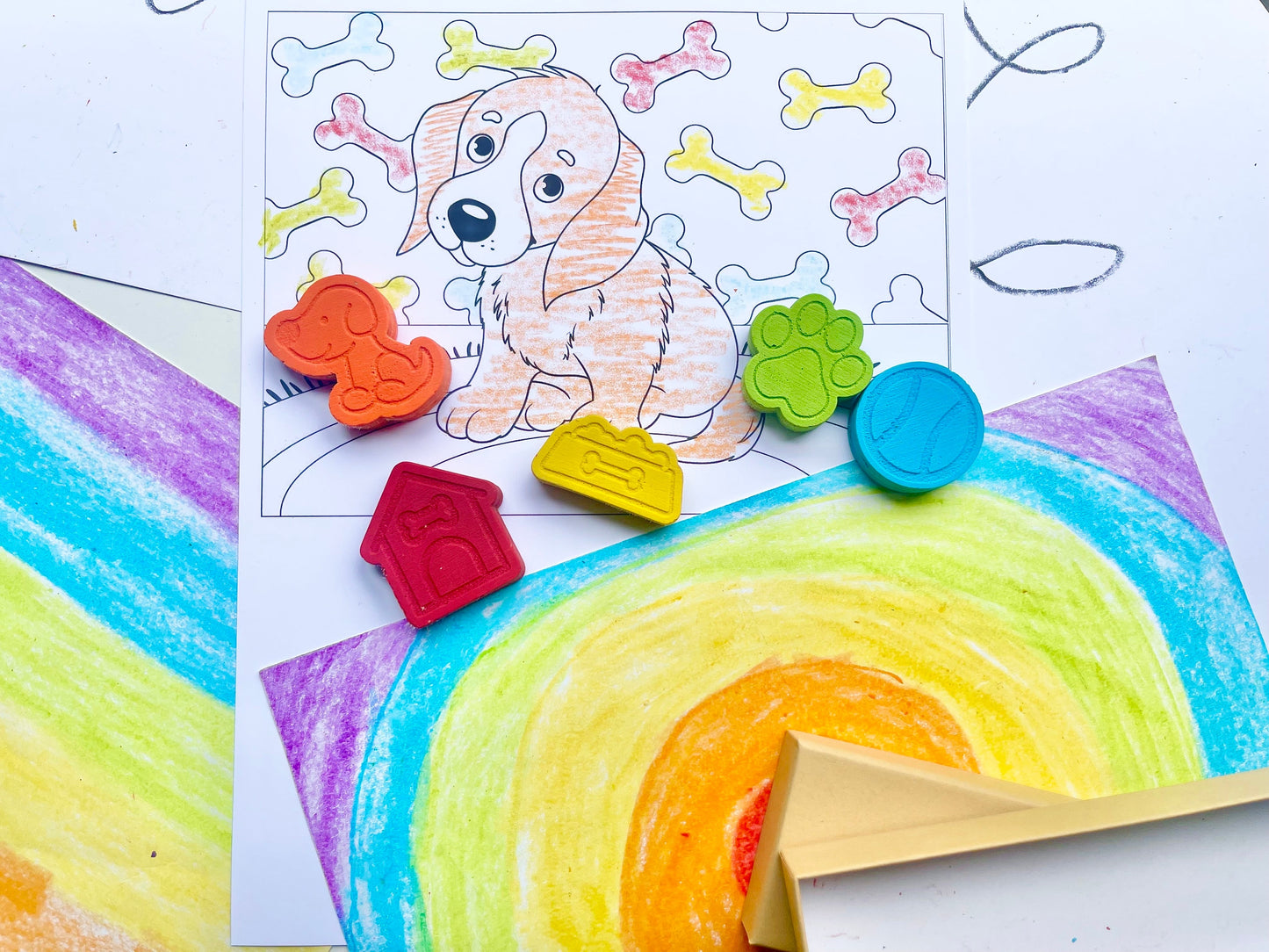 Puppy Crayons - Puppy Pawty Party Favors - Kids Gifts - Gifts For Kids - Stocking Stuffers - Easter Basket Stuffers - Dog Birthday Party