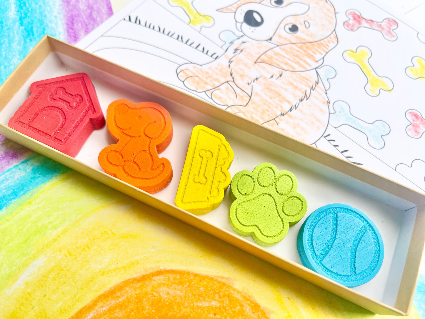 Puppy Crayons - Puppy Pawty Party Favors - Kids Gifts - Gifts For Kids - Stocking Stuffers - Easter Basket Stuffers - Dog Birthday Party